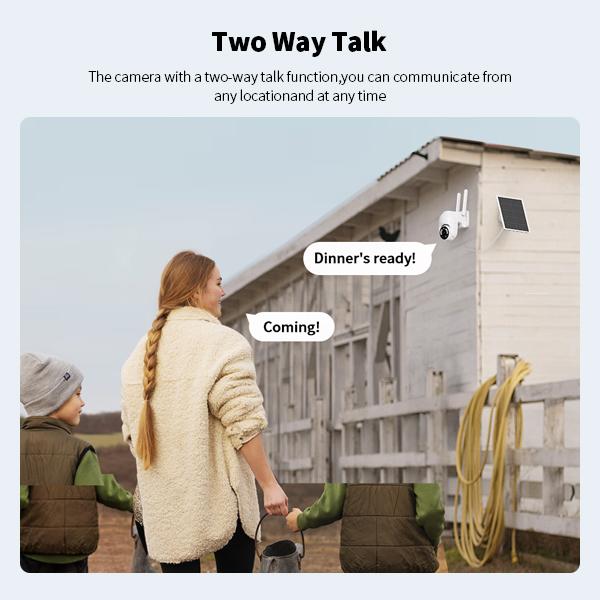 SecureView™ 4G LTE Solar Security Camera | 360° Pan-Tilt, 2K Night Vision